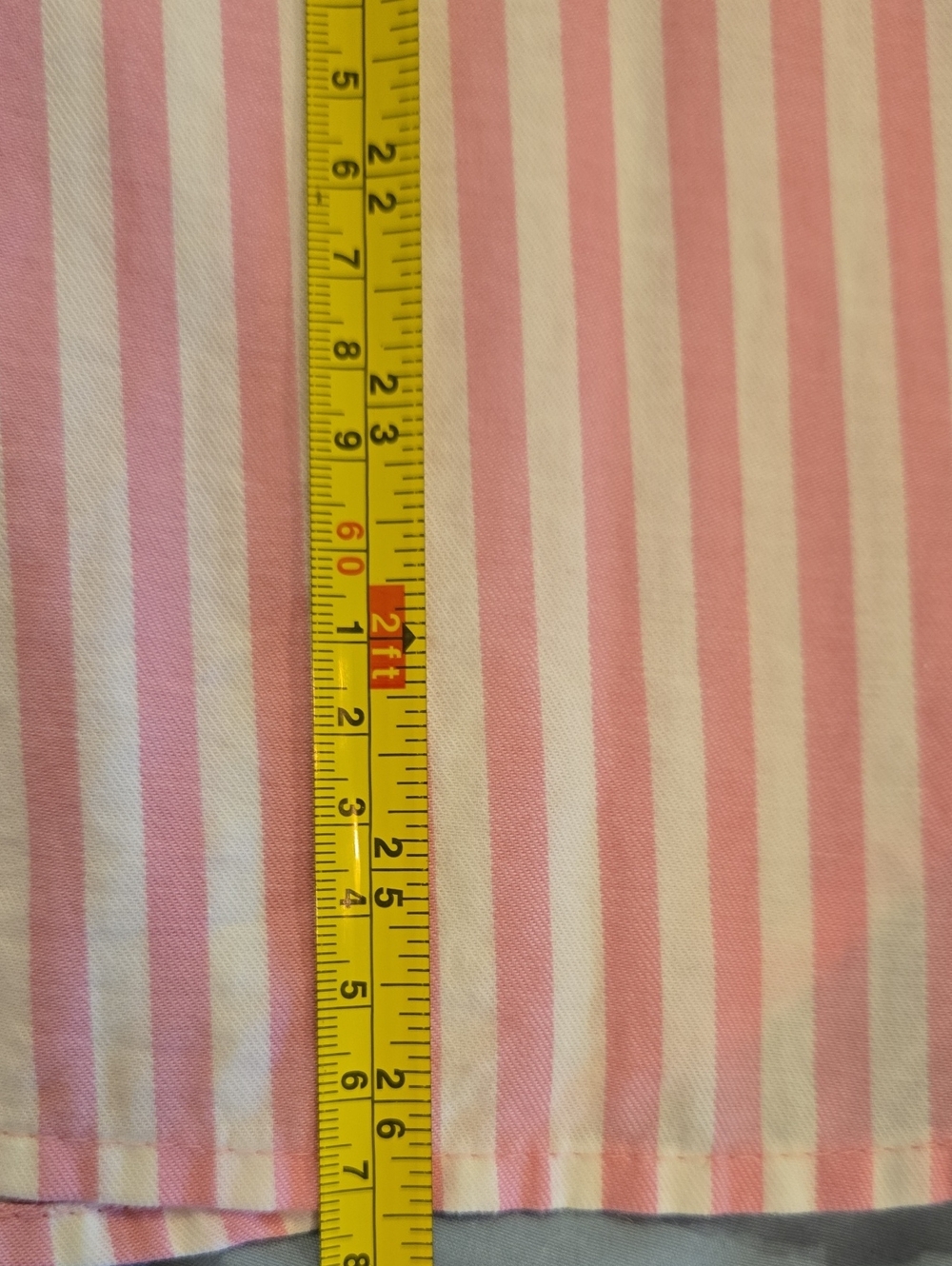 LOFT Pink & White Vertical Stripe Button-Down Blouse - Picture 5 of 6